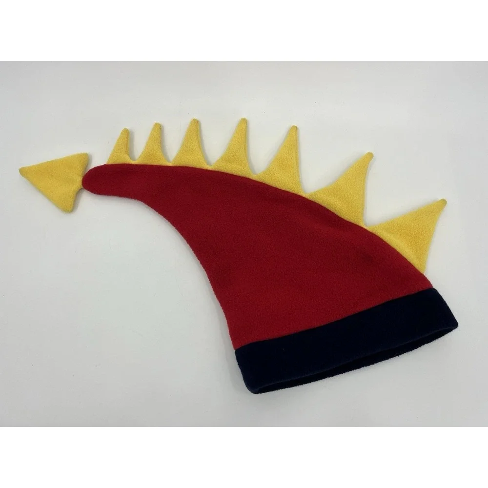 Vintage Lands End Fleece Dragon Dinosaur Hat Youth Size Medium Polartec